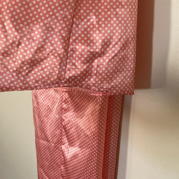 ❗️SALE❗️Adonna Polka Dot Vintage Silky Pajama Set Women’s Large Peach Color EUC - Picture 8 of 16